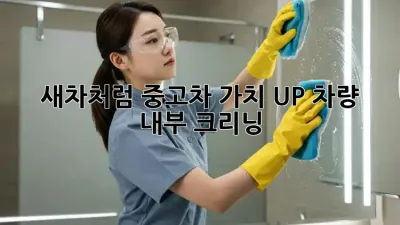 새차처럼! 중고차 가치 UP! 차량 내부 크리닝