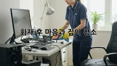 화재 후, 마음과 집의 청소